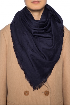 Patterned shawl with logo, zdjęcie 2 Patterned shawl with logo od Emporio Armani